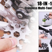 Cheie multifunctionala, tip breloc, 18 in 1, forma de fulg, metal, argintiu Vivo 18MT-SILVER